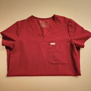 Figs Women's Burgundy XS Catarina Scrub Top